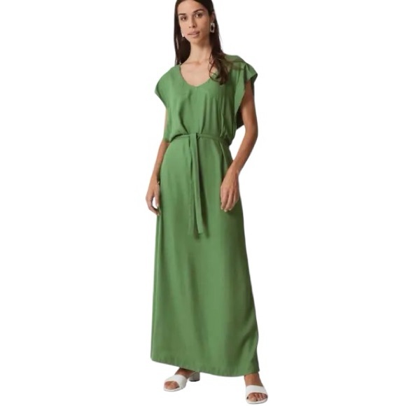 NWT SKFK Tebe Green Sleeveless Eco Vero Maxi Dress Pockets EU 40 | US Size 8 - Picture 1 of 11